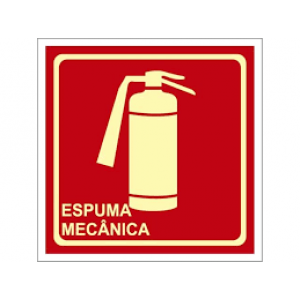 Placa de Extintor de Espuma Mecânica