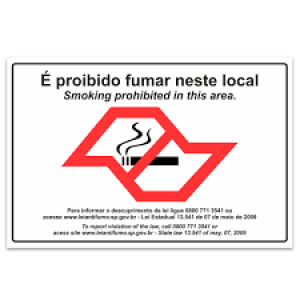 Placa Proibido Fumar