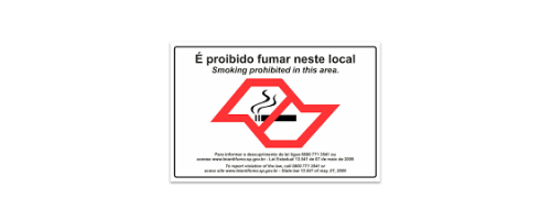 Placa Proibido Fumar